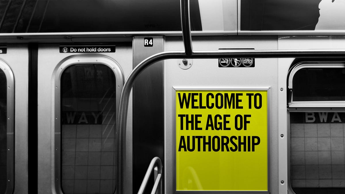 Thumbnail of Welcome to the Age of Authorship