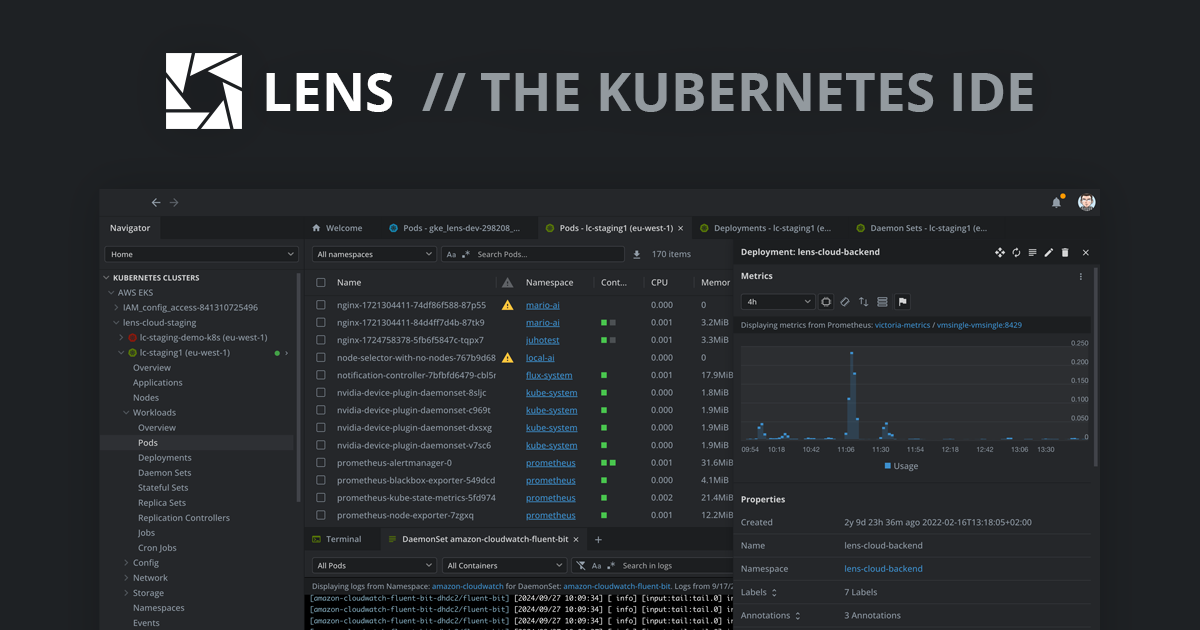 Thumbnail of Lens | The Kubernetes IDE