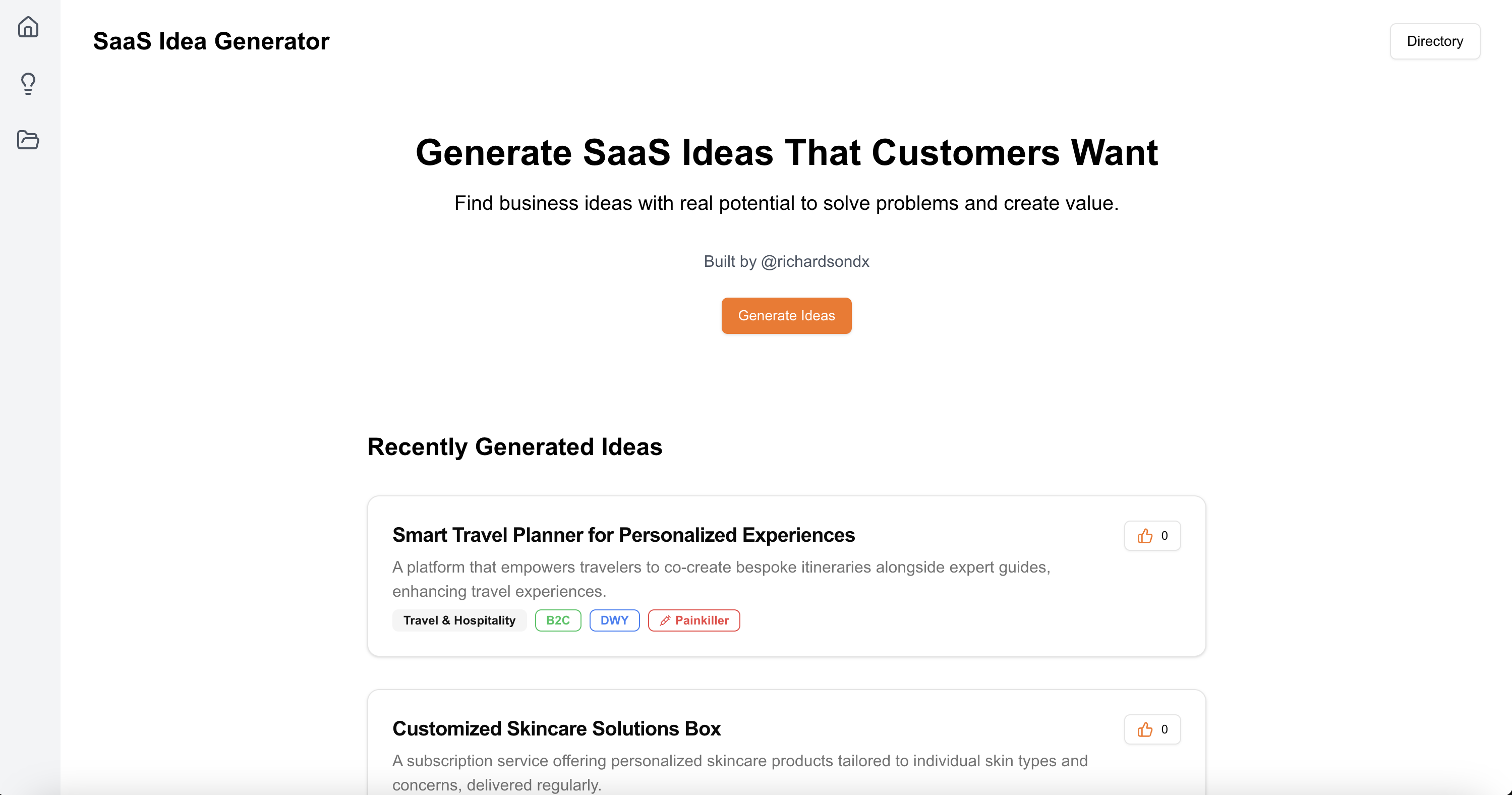 Thumbnail of AI-Powered SaaS Idea Generator | Find Your Next Big Idea