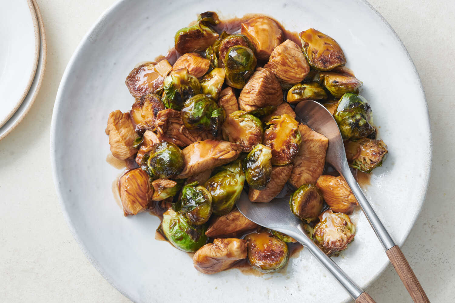 Thumbnail of Sticky Chicken and Brussels Sprouts Stir-Fry Recipe
