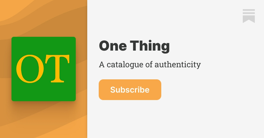 Thumbnail of One Thing | Substack