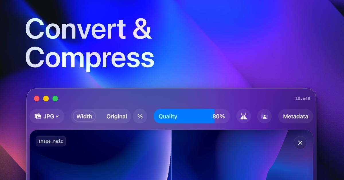 Thumbnail of Convert & Compress - Clean & Native Image Conversion for Mac