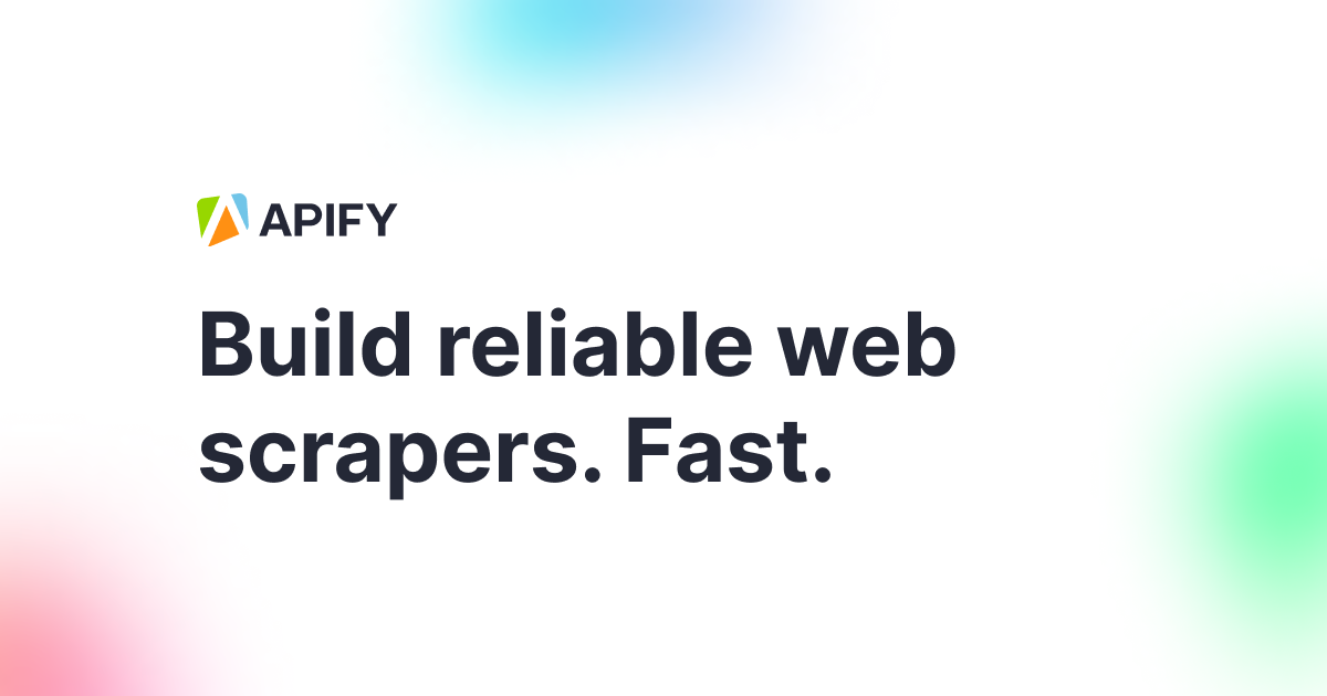 Thumbnail of Apify: Full-stack web scraping and data extraction platform