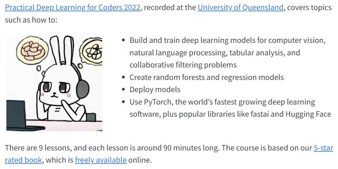 Thumbnail of Practical Deep Learning for Coders