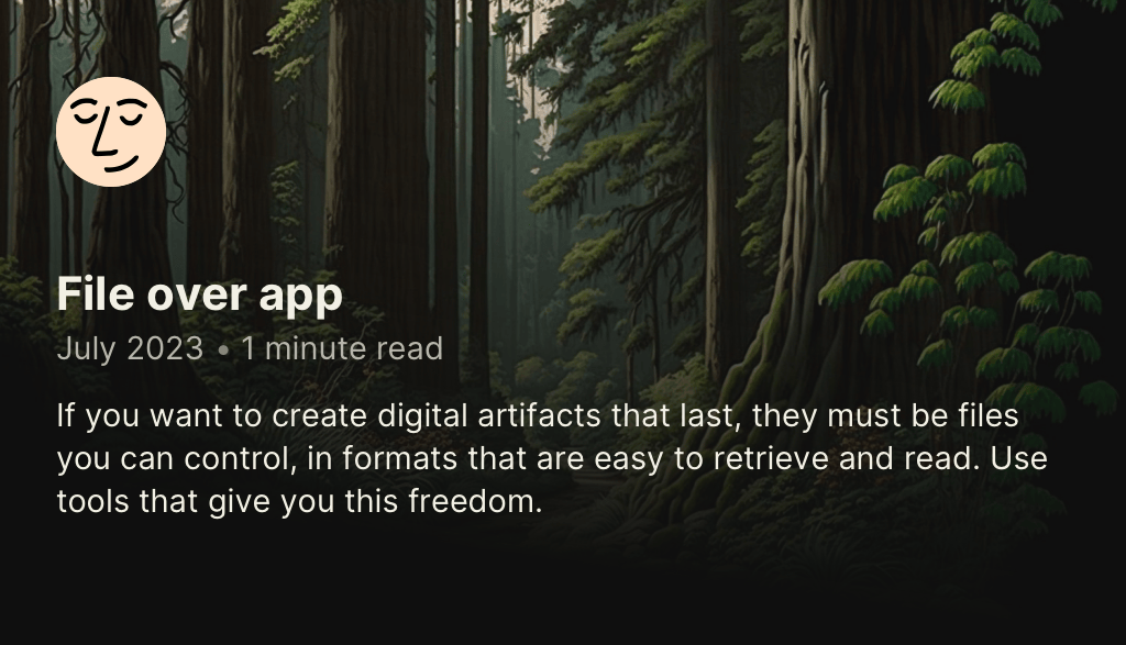 Thumbnail of File Over App