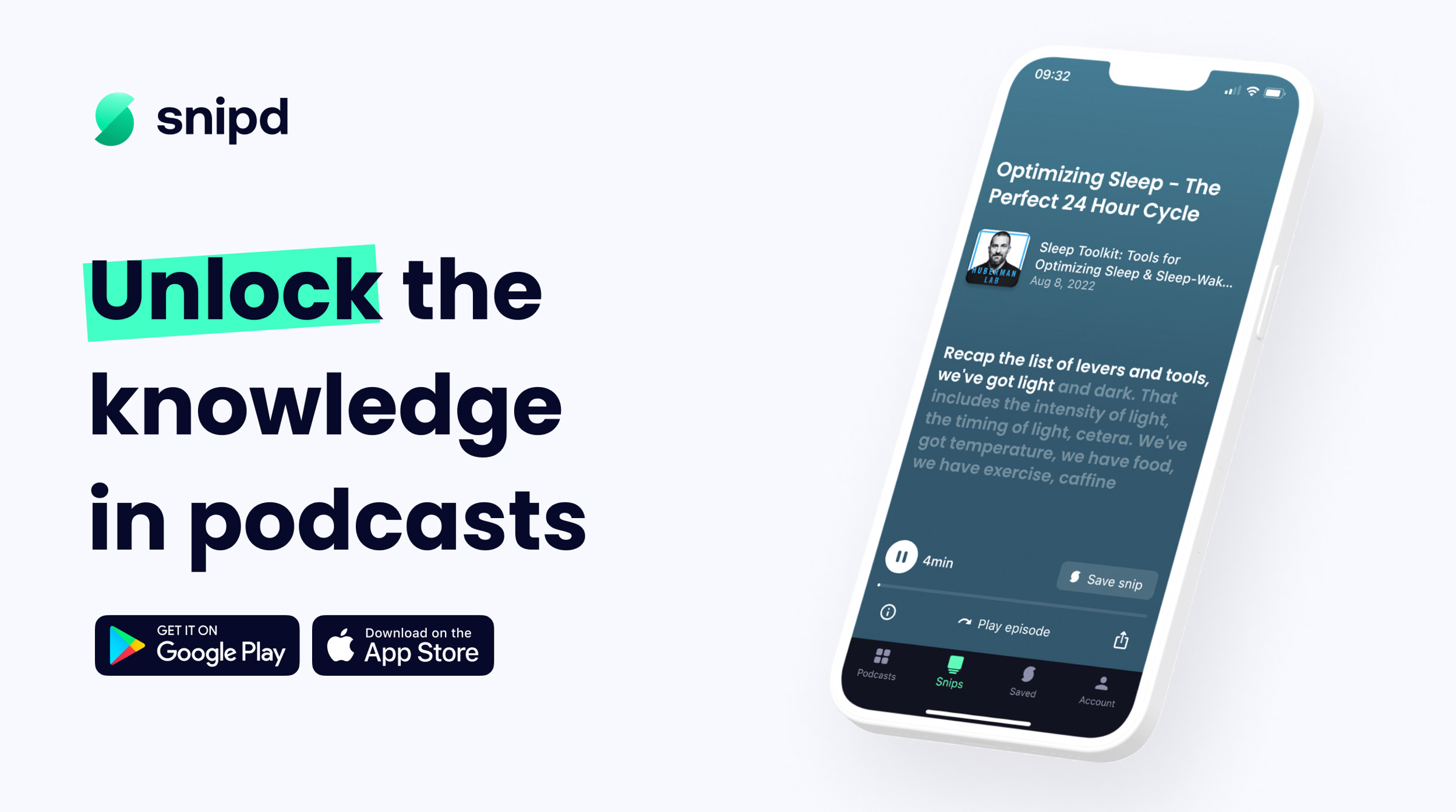 Thumbnail of Unlock the Knowledge in Podcasts | Snipd
