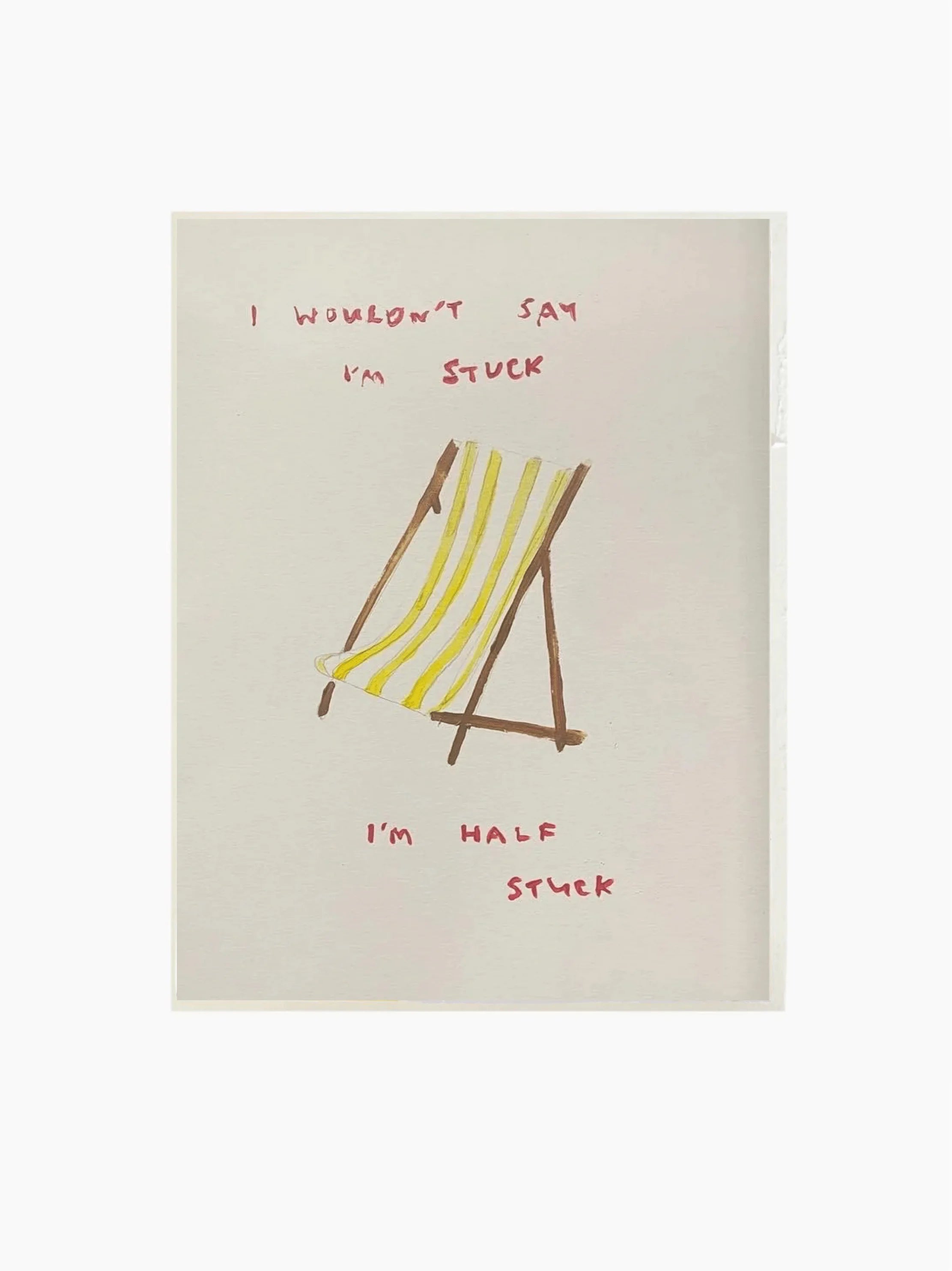 Thumbnail of Half Stuck Deck Chair Art Print | The Go-To