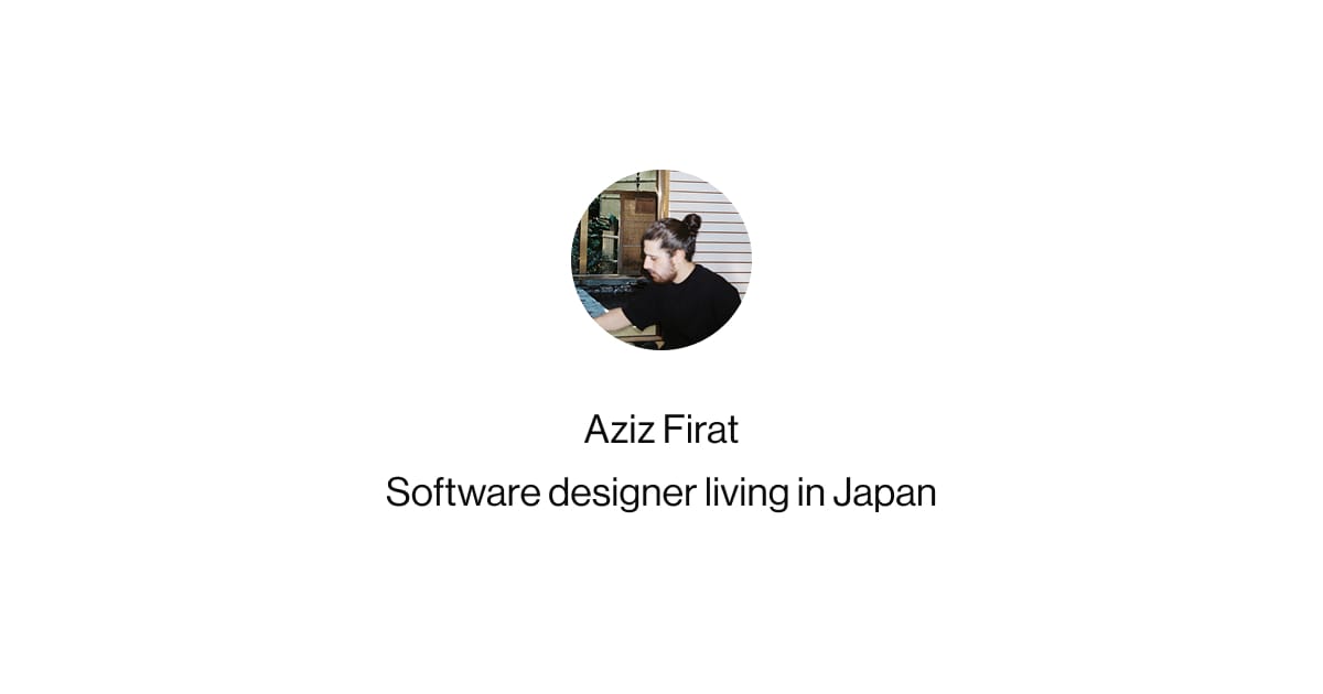 Thumbnail of Aziz Firat – Software Designer