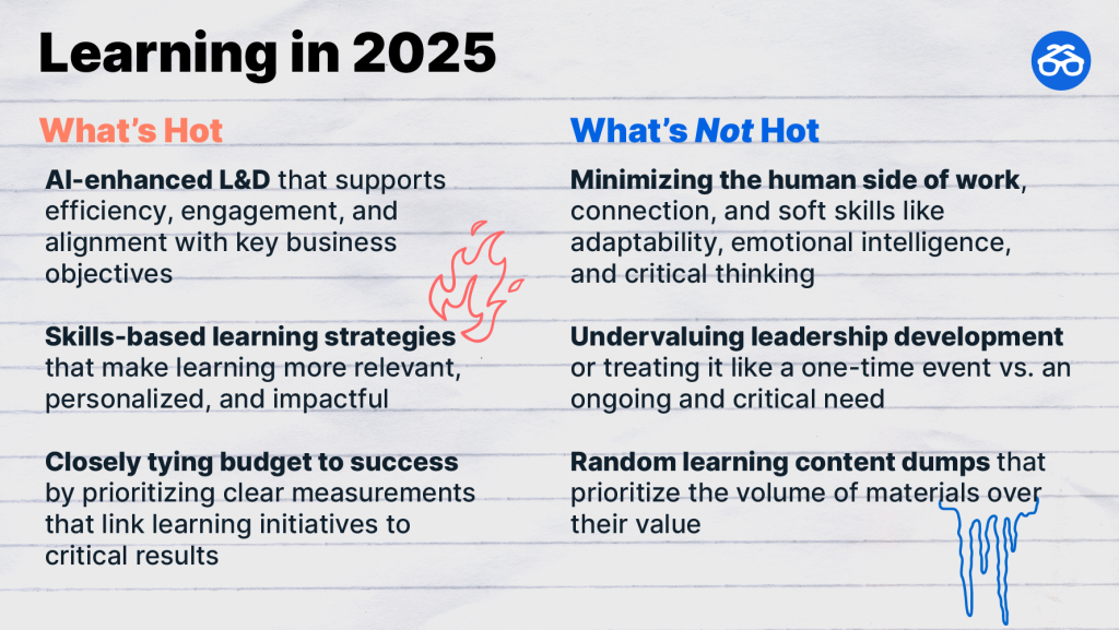 Thumbnail of Hot or Not? What’s In and Out for Learning Leaders in 2025 | Degreed Blog