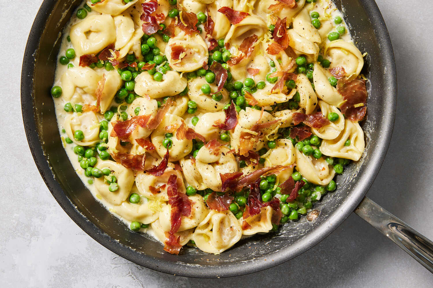 Thumbnail of One-Pot Tortellini with Prosciutto and Peas Recipe