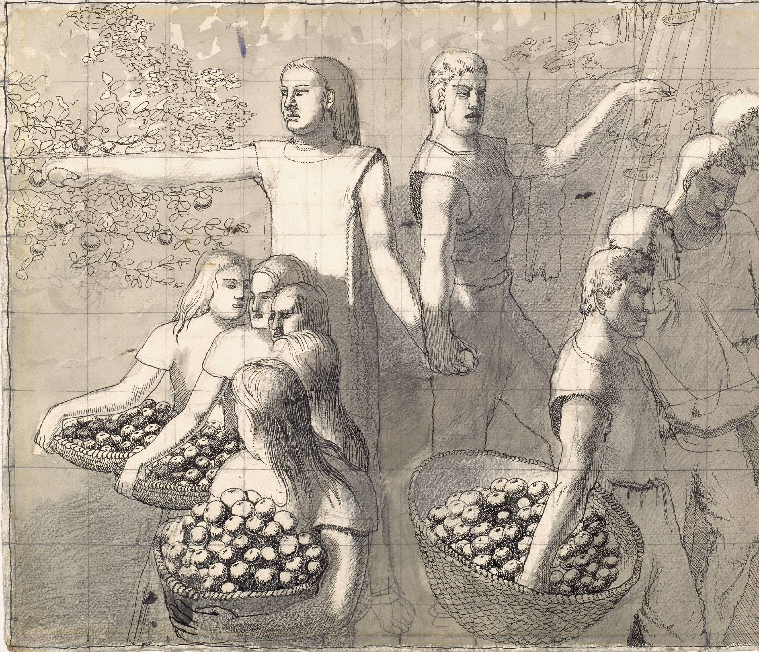 Thumbnail of ‘Study for ‘Apple Gatherers’‘, Sir Stanley Spencer, c.1912 | Tate
