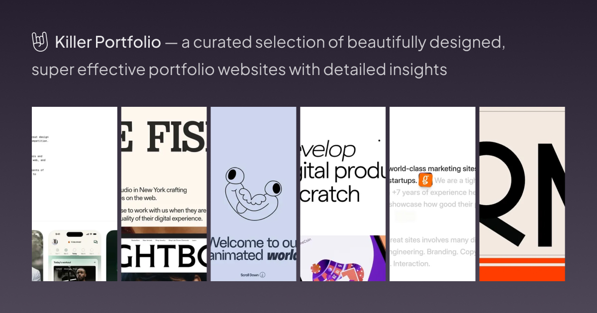 Thumbnail of Portfolio Website Showcase | Killer Portfolio