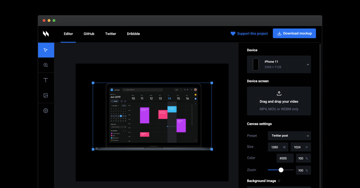 Thumbnail of GitHub - alyssaxuu/animockup: Create animated mockups in the browser 🔥