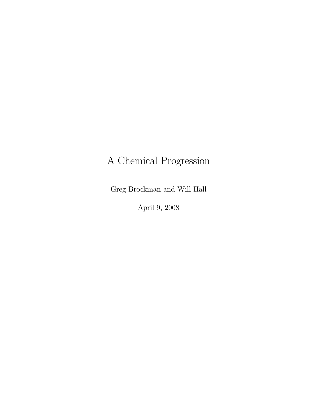 Thumbnail of A Chemical Progression