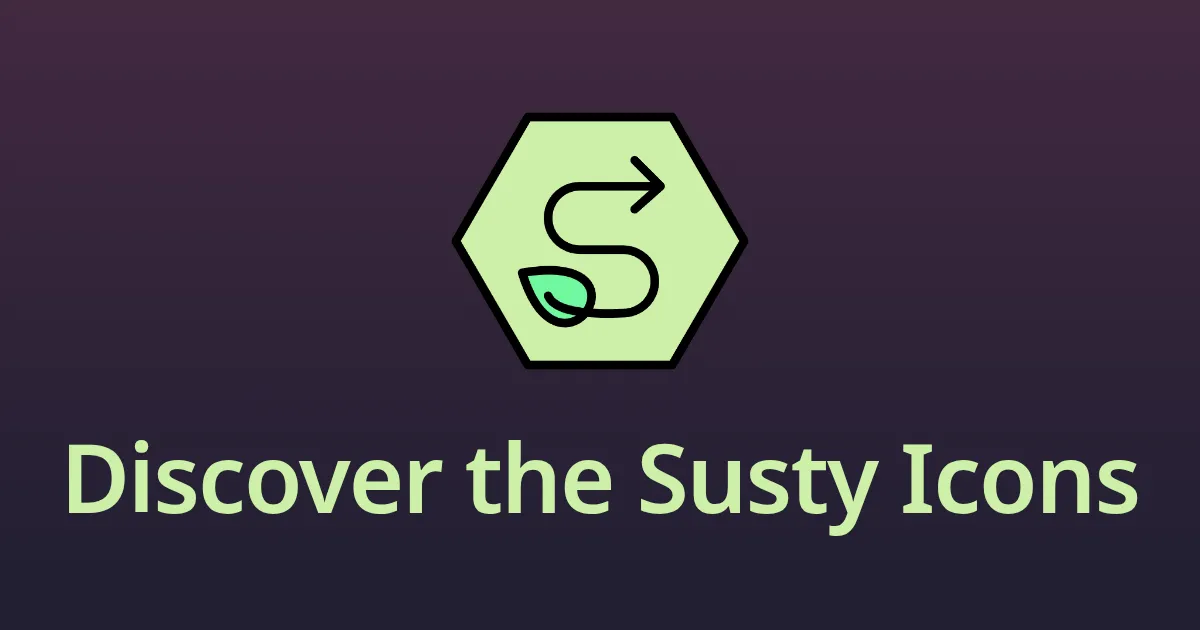 Thumbnail of Susty Icons: Fast, sustainable, and open source SVG icon set