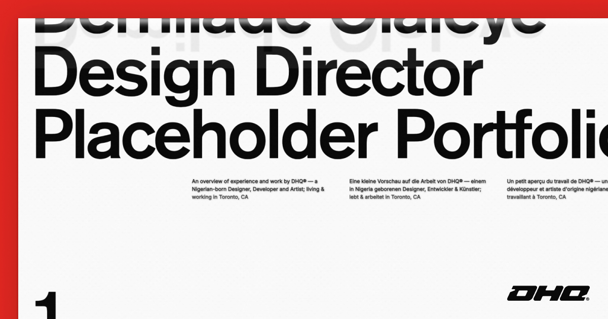 Thumbnail of DHQ® Placeholder Portfolio