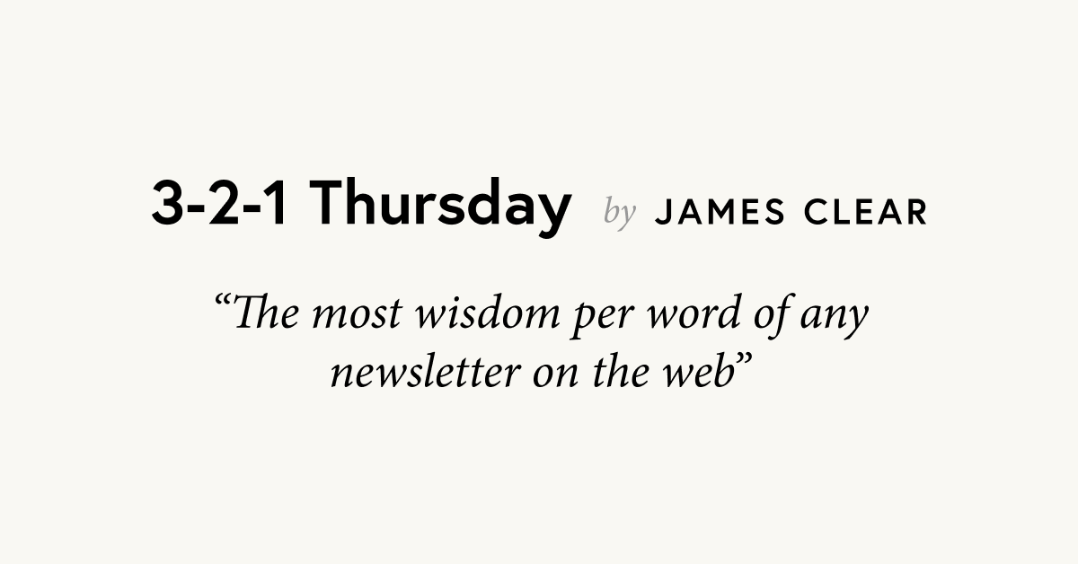 Thumbnail of 3-2-1: On enjoying your own company, what drives change, and editing your habits