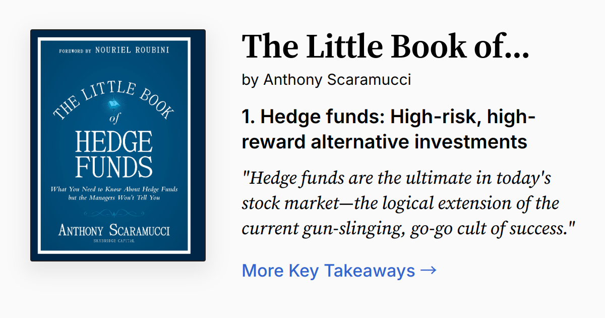 Cover of The Little Book of Hedge Funds | Summary, Quotes, Audio