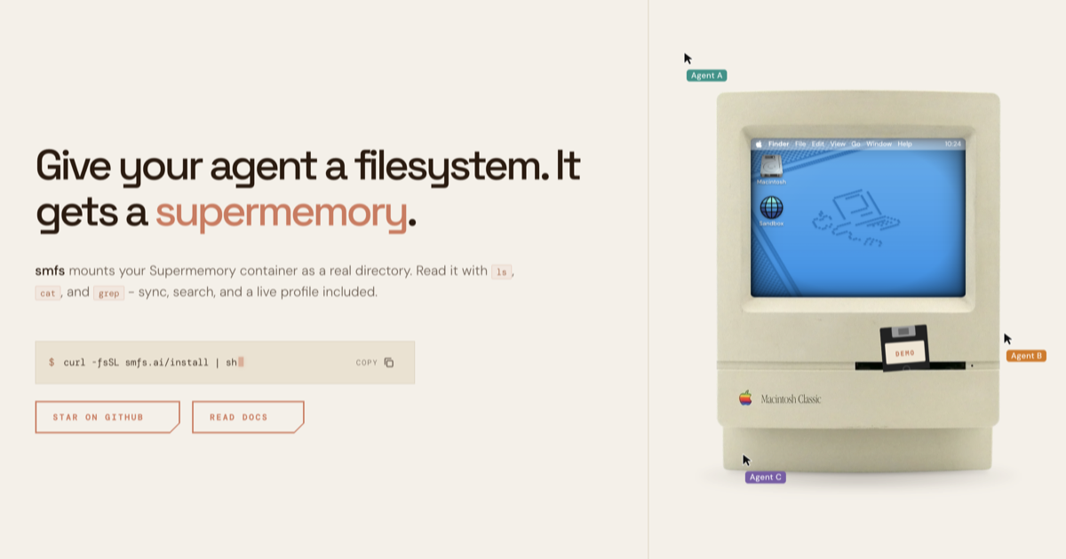 Thumbnail of smfs - Supermemory File System