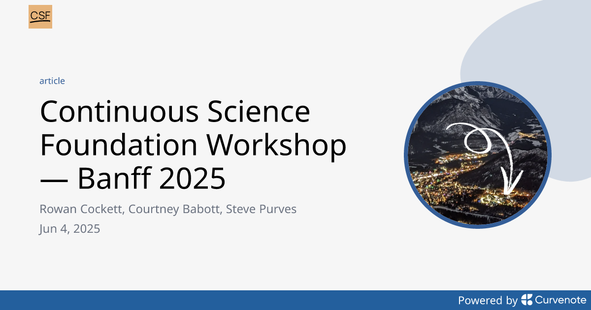 Thumbnail of Continuous Science Foundation Workshop — Banff 2025