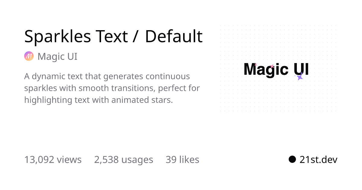 Thumbnail of 21st.dev - Discover, share, and craft UI components
