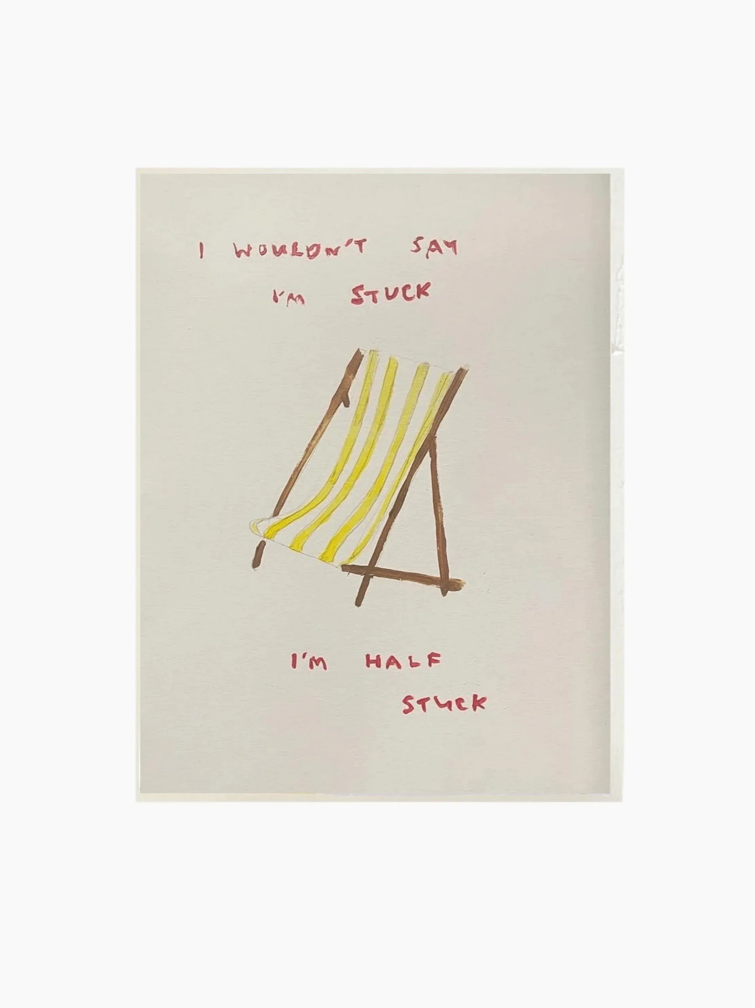 Thumbnail of Half Stuck Deck Chair Art Print | The Go-To