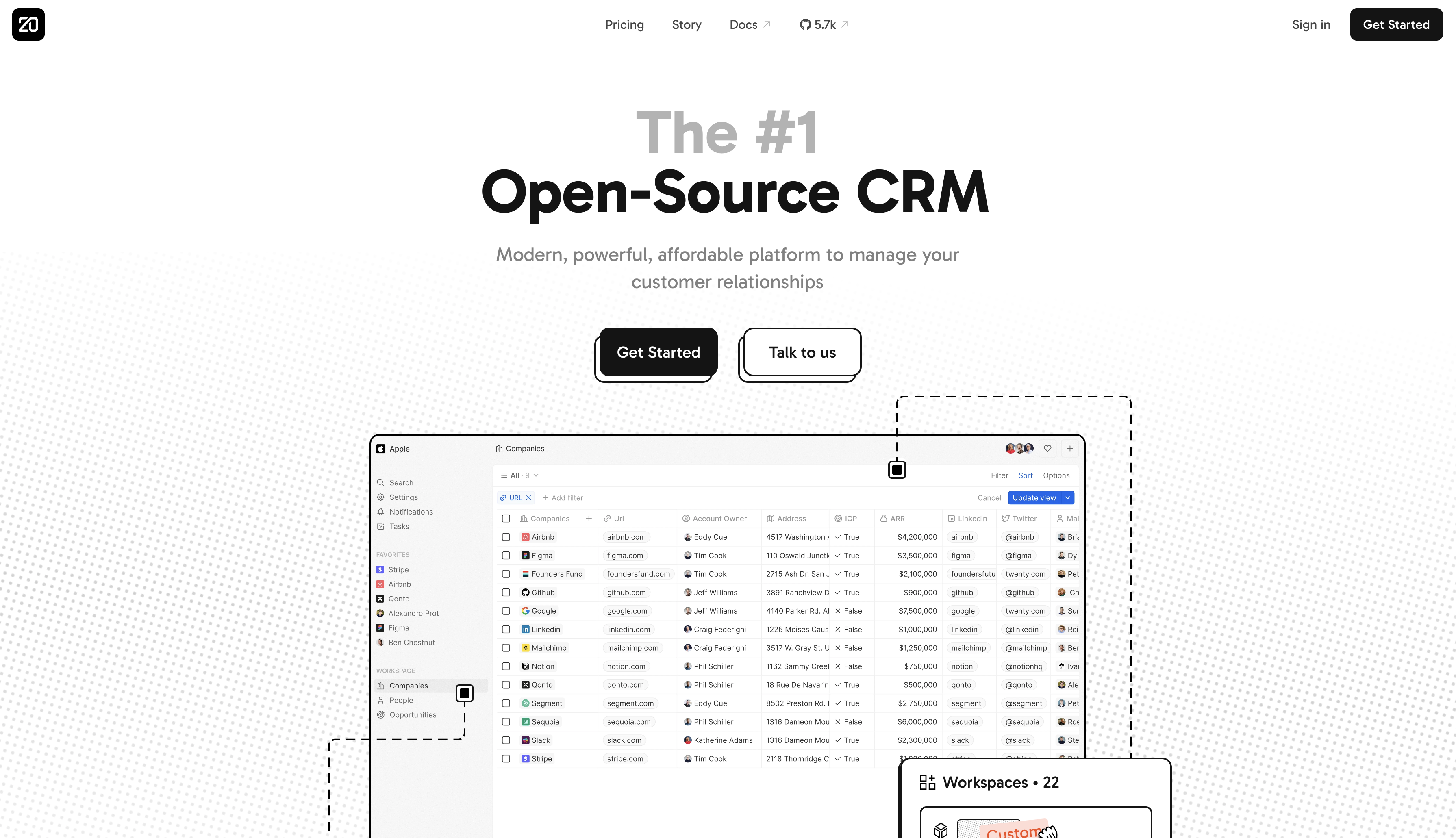 Thumbnail of Twenty - The #1 Open-Source CRM