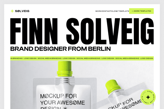 Thumbnail of Solveig - Free Cloneable Portfolio Template - Webflow