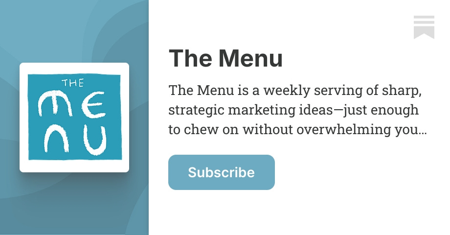 Thumbnail of The Menu | Amanda Natividad | Substack