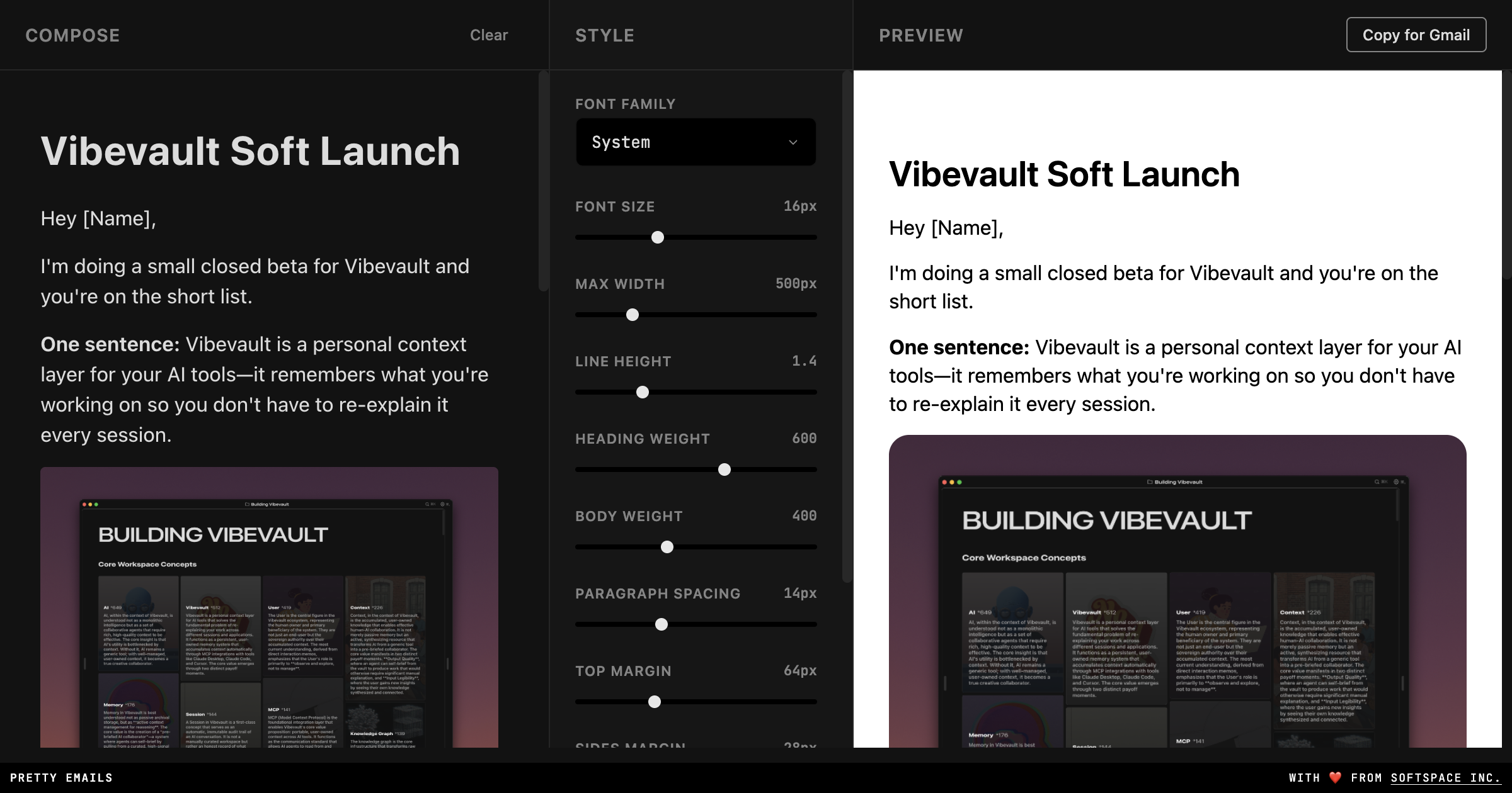 Thumbnail of Pretty Emails