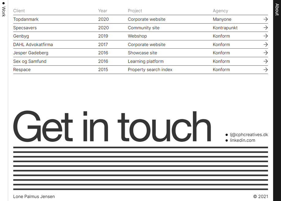 Thumbnail of Lone Palmus - Contact Page - Awwwards