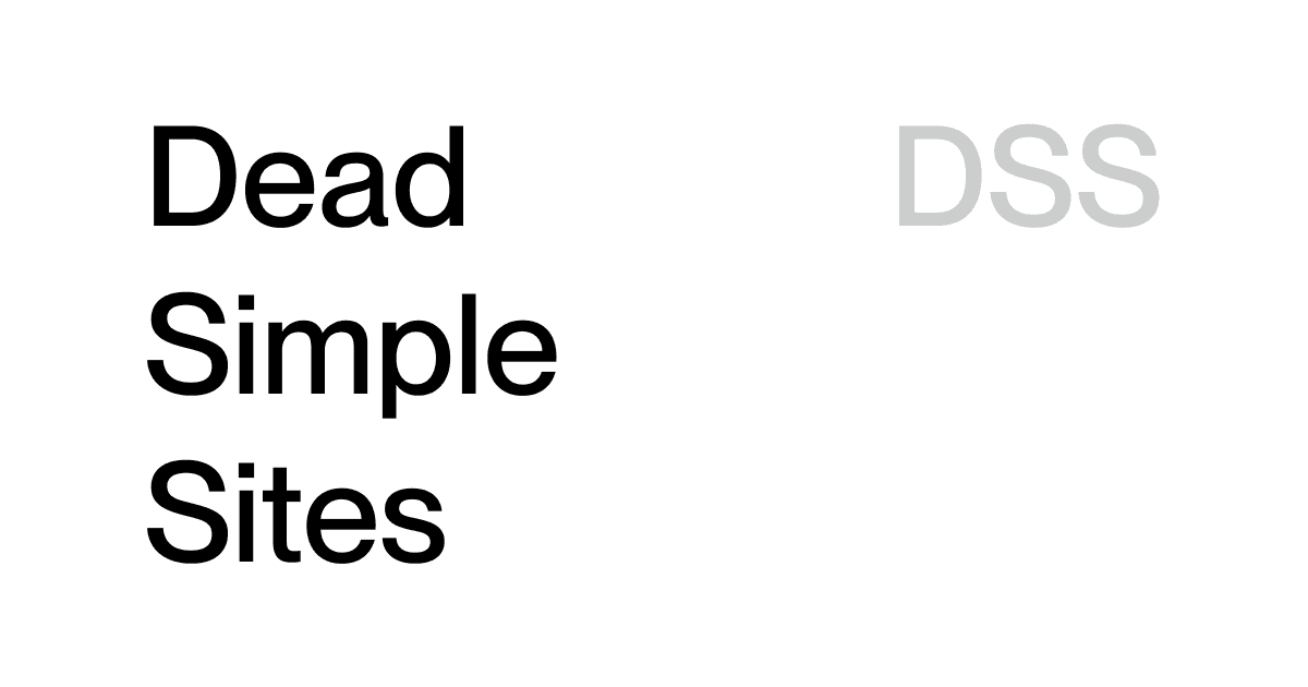Thumbnail of Dead Simple Sites — Minimal Website Inspiration
