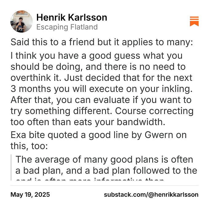 Thumbnail of Henrik Karlsson on Substack